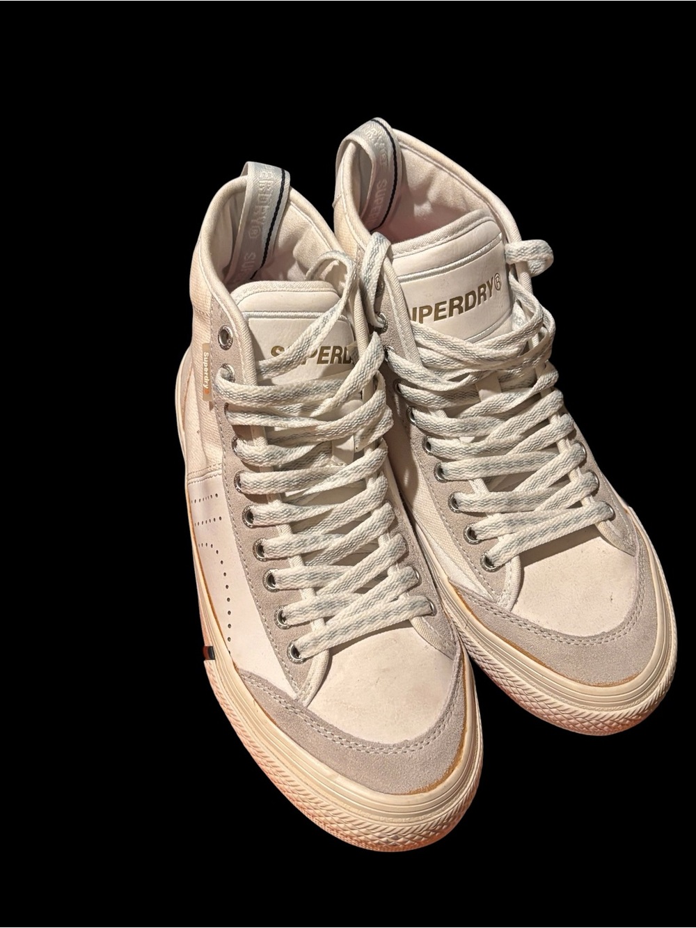Superdry High-Top Sneakers in Beige